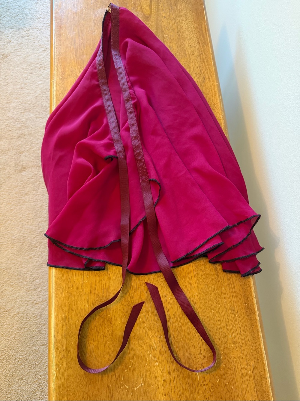 Classical Ballet High-Low Wrap Skirt in Deep Raspberry / Dance